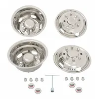 PHOENIX Dual Wheel Simulators: Dual Wheel Simulators, For 19.5 in Wheel Dia, Stainless Steel, 8 Lugs (MPN NF19)
