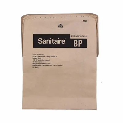 SANITAIRE 3769 Vacuum Bag for SC580A Backpack Vacuum, Dry Pickup, Paper, 2-Ply - Backpack Vacuum Bags