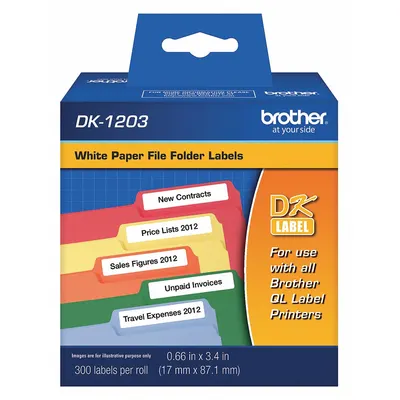 BROTHER Direct Thermal Precut Label Roll DK1203 - Brother Direct Thermal Precut Label Rolls