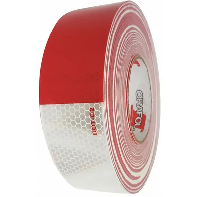 ORALITE V59-020150-055 Vehicle Reflective Tape, Red/White, 2 in x 150 ft - Vehicle Reflective Tapes