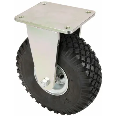 OEM Plate Caster: Rigid - Plate Casters with Pneumatic Wheels