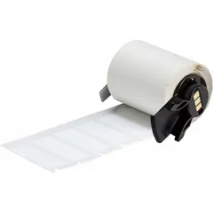 White matte precut label roll with 1 21/32 in label height, 1/2 in label width, and 1 21/32 in roll length. Compatible with M611 printer series. Used for asset identification, pipe marking, and equipment tagging in cryogenic environments.