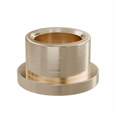 OILITE Flanged Sleeve Bearing: Bronze, SAE 841, 1/2 in Bore, 11/16 in OD, 1/2 in Lg - Lubricated General Purpose Metallic Flanged Sleeve Bearings