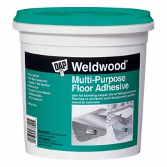 DAP Construction Adhesive Multi-Purpose Floor is a 1 qt pail adhesive in Off White, formulated for bonding flooring and tile substrates. Suitable for multi-purpose floor installations in commercial and industrial settings, it provides a strong bond for various flooring materials.