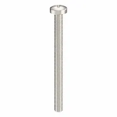 Pan head machine screws with M4x0.70 thread, 50 mm length, made from 316 stainless steel with a plain finish. Phillips drive (#2) for secure fastening. Supplied in a 25-pack. Suitable for general assembly and fastening applications requiring corrosion resistance.