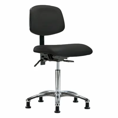 OEM Vinyl Lab Chair, Armless, Aluminum Base, Height Range 21 1/2" to 29" - Vinyl Lab Chairs