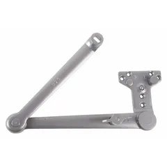 This replacement arm is designed for LCN 4110T series door closers. It features a cushion arm type with an adjustable spring to control closing speed and force. Constructed of aluminum, the arm is ADA compliant for accessibility in commercial and institutional settings.