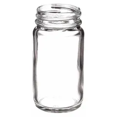 Clear Wide Mouth Round Glass Lab Bottle, 240 mL, 58-400, Colorless, 62 mm Body Dia, Pack of 24