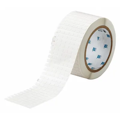 BRADY Precut Label Roll, 11/64 in, Polyimide, Permanent Adhesive, White Matte - Brady Precut Label Rolls