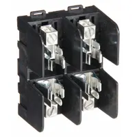 The MERSEN 60607T is a 2-pole, 600 V AC open block design fuse block for UL Class T fuses. It features box lug terminals and is non-indicating. This fuse block is used in industrial power distribution, motor control centers, and panel boards for overcurrent protection in high-ampacity circuits