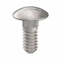 Carriage Bolt: Square Neck, #10-24 Thread Size, 1/2 in lg, Stainless Steel, 316, Plain, 10 PK (MPN ZBOLT-4989)