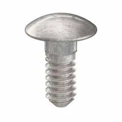 Square neck carriage bolt made from 316 stainless steel with a plain finish. Features #10-24 thread size and 1/2 inch length. The square neck prevents rotation during tightening, suitable for fastening metal to wood or metal to metal in corrosive environments. Supplied in a 10-pack.