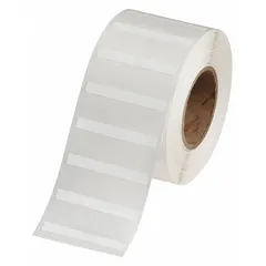 This precut label roll measures 1/4 in x 2 in and is made of white matte polypropylene. It is inkjet print-receptive and rated for temperatures from -112°F to 158°F. Designed for use with the BradyJET J2000 printer series, it is suitable for industrial labeling applications such as asset tracking, cable marking, and component identification.