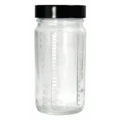 Clear Wide Mouth Round Glass Lab Bottle, 480 mL, 70-400, Colorless, Graduated, Case of 48