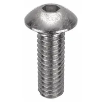 Socket Head Cap Screw: #8-32 Thread Size, 1/2 in Lg, Button, NL-19, Stainless Steel, 18-8, 100 PK (MPN FBBHSCAPS83212P100)