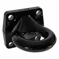 Steel lunette ring for pintle hitch connections on trailers and agricultural equipment. Ring diameter 3 in, overall length 6 in, gross towing weight capacity 60,000 lb. Suitable for heavy-duty towing in industrial, construction, and farming applications.