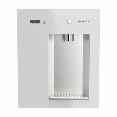 ELKAY Bottle Filling Station: In-Wall, Non-Refrigerated, Stainless Steel, White - In-Wall Bottle Fillers