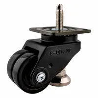 FOOT MASTER Plate Caster: Nylon Tread, 72 mm Wheel Dia, 108 mm Mounting Ht, 1,543 lb Load Capacity (MPN GDHD-75-ASF-NYN-FBL)