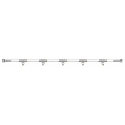 METRO Stackable Shelf Ledge: 3 7/8 in x 1 5/16 in, Front to Back, 1 Dividers/Ledges - Ledges for Plastic Shelving