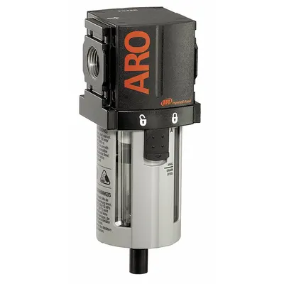 ARO Pneumatic Oil Filter: Coalescing, 3/8 in NPT, 0.3 micron, 107 cfm, 250 psi Max Op Pressure - ARO FRL Air Filters