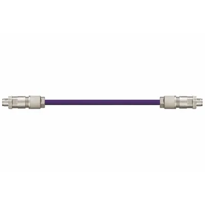 READYCABLE Ethernet Cable: Cat6a, M12 Male Straight x M12 Male Straight, 70 ft Lg - M12 Connector to M12 Connector Cordsets