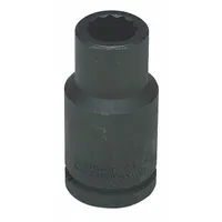 WRIGHT TOOL Impact Socket: 3/4 in Drive Size, SAE, 1 1/2 in Socket Size, 12-Point, Deep, Black Oxide (MPN 6998)