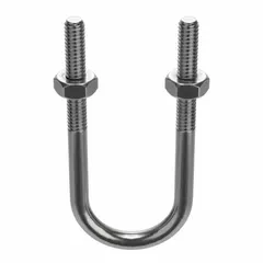 This U-bolt is designed to secure pipes, tubing, or conduit to structural supports. It features a 1/4"-20 thread size, fits 3/4 in pipe, and has a 3 1/8 in inside height. Constructed from stainless steel for corrosion resistance, it is suitable for use in plumbing, HVAC, and industrial piping systems.