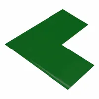 Floor Marking Shape: L, Solid, Green, No Legend, 4 in x 10 in, 50 mil Tape Thick, Mighty Line, 50 PK (MPN Angle4G)