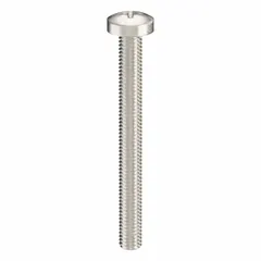 Pan head machine screws with M6x1.00 thread, 60 mm length, made from 316 stainless steel with a plain finish. Phillips drive size #3. Suitable for general industrial fastening applications requiring corrosion resistance. Supplied as a 5-pack.