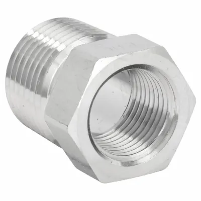 PARKER Hydraulic Hose Adapter: 1/4 in x 1/4 in Fitting Size, Female x Male, NPTF x NPTF - NPTF-to-NPTF Steel Hydraulic Hose Adapters