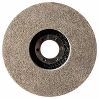 General purpose surface-conditioning disc for blending, cleaning, and deburring on all metals. Aluminum oxide abrasive with medium grit in a non-woven construction. Depressed center design for use on angle grinders