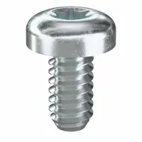 Machine Screw: #10-24 Thread Size, 3/8 in Lg, Steel, Zinc-Plated, Pan, Torx®/Star, 100 PK (MPN 480700)