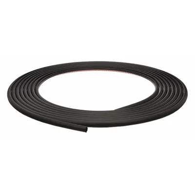 TRIM LOK D-Shaped EPDM Foam Rubber Seal, Self-Adhesive, 100 ft, Black - D-Section Foam Rubber Seals
