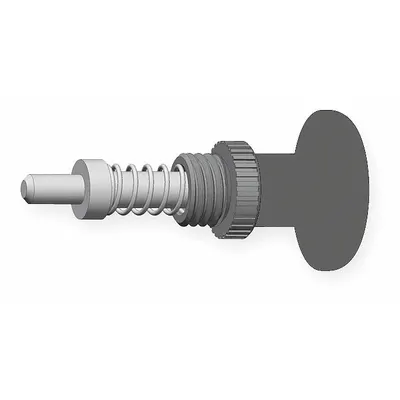 INNOVATIVE COMPONENTS Weld Mount Retractable Spring Plunger: Pull Knob, 0.375 in Plunger Wd - Nonlocking Pull-Knob Weld-Mount Indexing Plungers