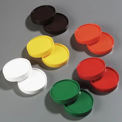 CARLISLE Pourer Container Lid, Green, Polyethylene, 3/4 in Ht, with Caps - Pourer Container Lids