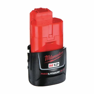 MILWAUKEE M12 2Ah Battery, 12V DC, 48-11-2420 - Milwaukee Cordless Tool Batteries
