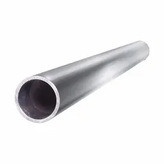 This spin screed pipe features a 6 ft aluminum alloy round blade with one mounting hole. It is designed for use with compatible power screed heads to level and finish concrete slabs. Common applications include driveways, floors, and pavements in concrete construction.