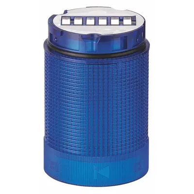 WERMA Tower Light Module: Flashing/Steady, 24V AC/24V DC, Blue, 40 mm Overall Dia - Flashing Light Modules