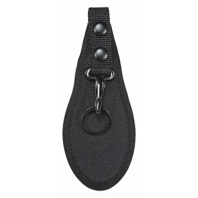 HEROS PRIDE Key Holder: Black Nylon Ballistic, 7 1/4 in x 82 mm, Snap Closure - Key Holders & Pouches