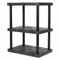 DURASHELF Plastic Shelving: 36 in x 24 in, 48 in Overall Ht, 3 Shelves (MPN AST3624x3)