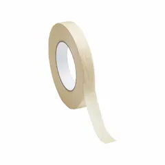 This high-performance masking tape features an off-white acrylic adhesive on a crepe paper backing. It is designed for paint masking, powder coating, and general industrial surface protection where clean removal and heat resistance are required. The tape is supplied in a 6-inch width by 60-yard roll.