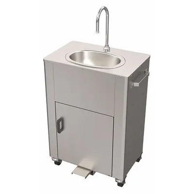 ACORN Portable Hand Washing Station: Water Heater Not Included, Single Foot Pedal - One-Bowl Portable Hand Sinks with Faucets