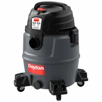 DAYTON Shop Vacuum: 8 gal Tank Size, Plastic, 1 1/4 in Vacuum Hose Dia, 8 ft Hose Lg, Wet/Dry, Std (MPN 61HV82)