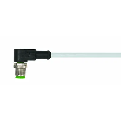 MURRELEKTRONIK Cordset: M12 Male Right Angle X Bare Wire, 5 Pins, Gray, PVC, 10 m Cable Lg - Single-Ended Cordsets with PVC Jacket for Flexing Applications