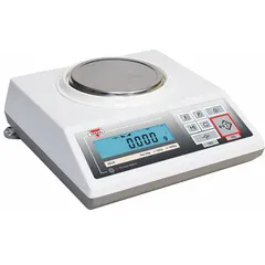Precision lab balance with 120 g capacity and 0.001 g readability. Features an LCD display and supports weighing units: ct, g, gr, kg, lb, oz, ozt, pwt. Suitable for laboratory, jewelry, and pharmaceutical weighing tasks requiring high accuracy.