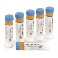 This A/C dye refill includes six 0.2 oz twist-on cartridges of universal A/C dye for leak detection in HVAC systems. Service stickers are included to label serviced units. Compatible with multiple refrigerant types