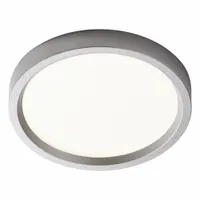 Round Downlight: 5 in Dia, Silver, 5/8 in Ht, 650 lm, 2700K, 9.5 W, 120V AC (MPN S5R927K7AL)