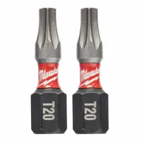 MILWAUKEE Insert Bit: Insert Bit, T20 Bit Size, Imperial, Torx® Head, T20 Bit Industry Size, 2 PK (MPN 48-32-4414)