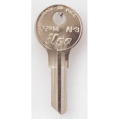 KABA ILCO Key Blank: Compatible with Chicago Locks, Key ID # AP3, 6 Pins - Office Furniture Key Blanks