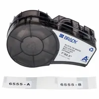 Combined Label and Ribbon Cartridge: 1/2 in x 1 in, Acrylic, Permanent Adhesive, 121 Labels (MPN M21-17-423)
